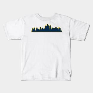 Philly Skyline Drexel Sticker Kids T-Shirt